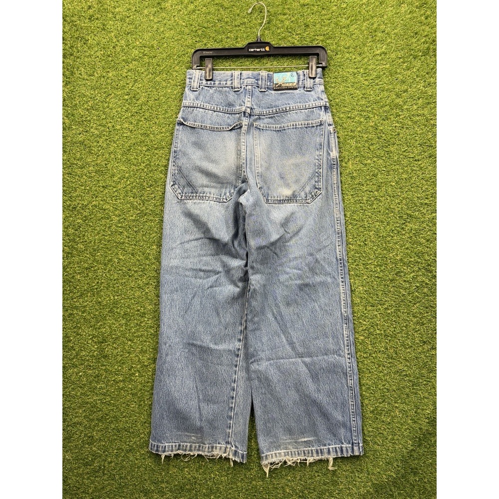 Vintage Kikwear 90s Y2K Raver Skater Wide Leg Jeans 30x30 Button Fly
